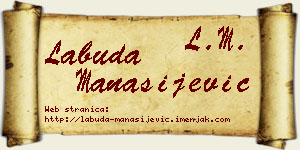 Labuda Manasijević vizit kartica